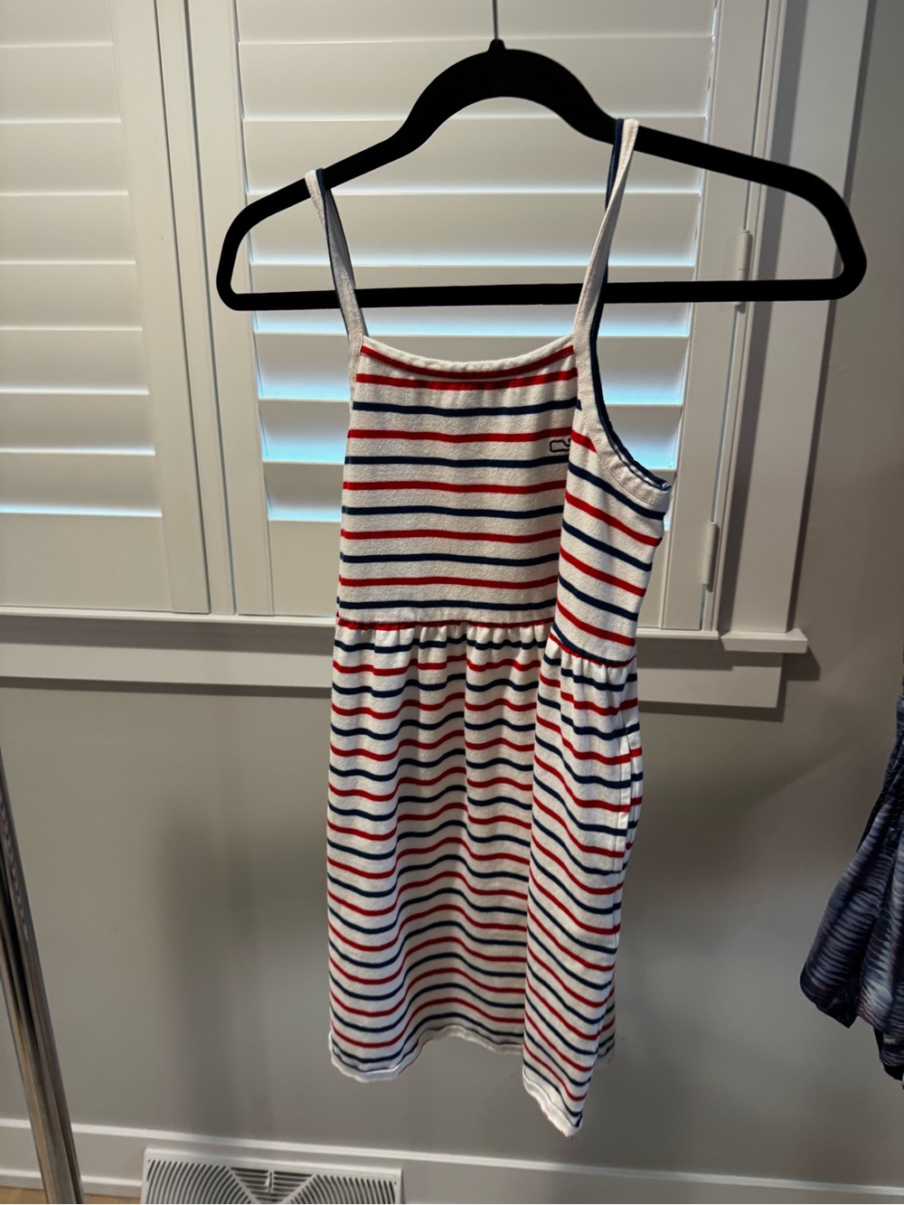 Vineyard Vines Girls' White Red Navy Striped Summer Dress - Kids Dress